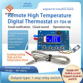 T04-W WIFI Daljavo Visoke Temperature Digitalni Termostat K-tip Termočlen Visoko Temperaturni Regulator-99℃-999℃