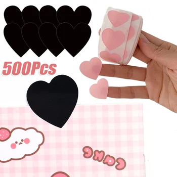500Pcs/roll Ljubezni Nalepke DIY Lepilo Dekoracijo Decals Črno Roza Ljubezen Zvezek Nalepke za Darilo Box Embalaže Odlikovanja