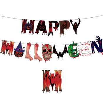 Halloween Okraski v Zaprtih prostorih Kit Happy Halloween Banner Baloni Torto Toppers Stranka Dekor materiala za Halloween Tematskih