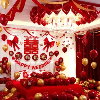 Kitajski Slog Rdeča Poroko Dvojno Srečo, Nalepke, Dnevna Soba Ozadju Stene Dekor Poroko Dobave Nastavite Okno Nalepke Nalepke
