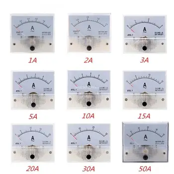 9 Vrste Ampermeter Analogni Amp Meter Merilnik Pravokotnik Plošči Merilnik Trenutne Tester 1A/2A/3A/5A/10A/15A/20A/30A/50A Trajne Dropship