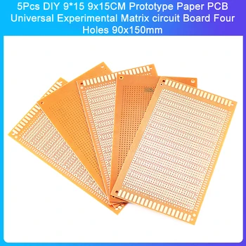 5Pcs DIY 9*15 9x15CM Prototip Papir PCB Univerzalno Eksperimentalni Matrika vezje Štiri Luknje 90x150mm