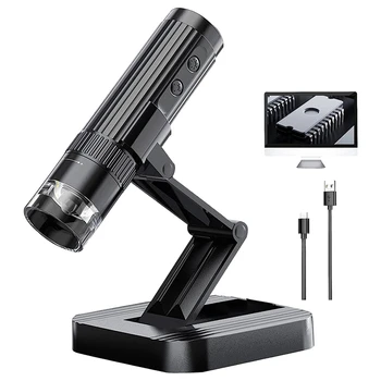 1 KOS USB Digitalni Mikroskop, Ročni Mikroskopi Fotoaparat 1080P HD Kovanec Mikroskopom Mini Kamera Lupo 50X-1000X Črna