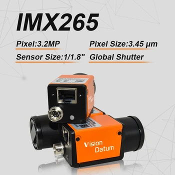 Vizija Datum CMOS C Mount GigE Območje Skeniranja Fotoaparat s 3,2 MP IMX265 1/1.8