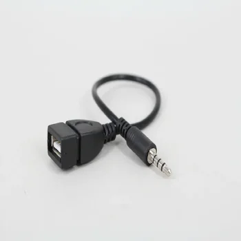 3.5 mm Black Avto AUX Avdio Kabel USB, Audio Kabel, Avto Elektronike za Predvajanje Glasbe, Audio Kabel USB Slušalke Pretvornik