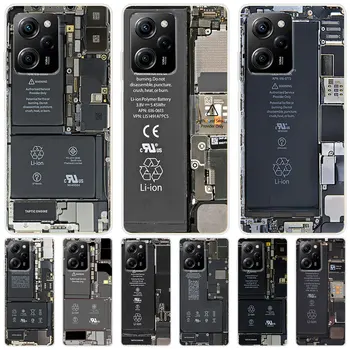 Matično ploščo Vezje Primeru za Xiaomi Poco X5 X3 NFC M4 X4 Pro 5G Pocophone F1 M3 F3 F2 M2 Prozoren Silikonski Pokrovček Telefona
