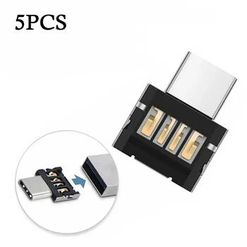 5pcs OTG Tip C Do USB 2.0 OTG Adapter Micro USB Prenosni Pretvornik za Macbook Samsung Mobilni Telefon Adapterji Konektor