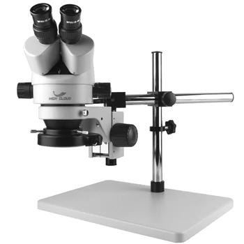 Simul-Osrednja 7X-45X Stalno Povečavo Stereo Trinocular Mikroskopom CTV Adapter Barlow Leča Za Telefon Lab PCB Popravila Spajkanje