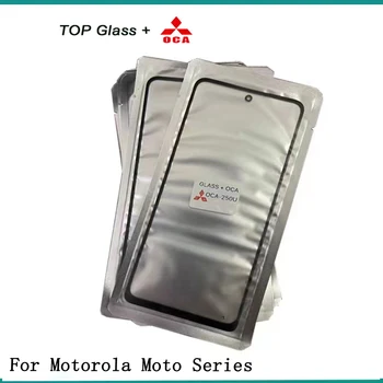 6pcs Spredaj STEKLO+OCA LCD Zunanji Objektiv Za Motorola Moto Rob 30 20 Pro Neo Lite Fuzije S X30 S30 5G UW, Zaslon na Dotik, Plošča