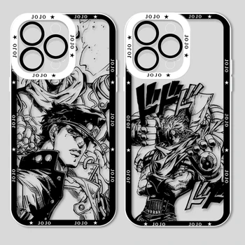 Anime JoJo Bizarna Avantura iPhone Primeru Za Apple 14 13 12 11 Mini XS XR X Pro MAX 8 7 6 Plus SE Angel Eyes Prozoren Pokrov