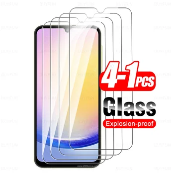 Za Samsung Galaxy A25 Stekla 1-4Pcs Kaljeno Steklo Samsang Sumsung 25-25A 2023 za 6,5 palčni Oklep Telefon Zaščitnik Zaslon Pokrov Film