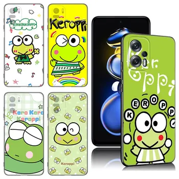 Sanrio Keroppi Primeru Telefon Za Xiaomi POCO X3 X4 NFC F5 M2 M3 M4 M6 X5 Pro F3 F4 GT 5G C31 C55 M5S Črn Silikonski Pokrov