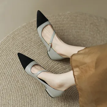 Oversize velikosti Velike velikosti Poudarili nizke pete, čevlji s preprostimi, sladko in udobno šivanje design