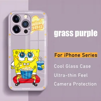 SpongeBob - Patricks Star Telefon Primeru Za Iphone 14 13 12 11 Pro Max X XS XR 7 8 Plus 2020 SE Steklo Primeru Mobilni Telefon