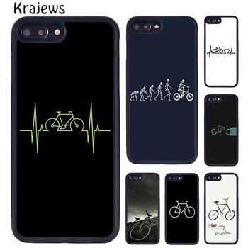Krajews Utrip srca KOLO, KOLESARSKI Šport Telefon Primeru Kritje Za iPhone 15 14 6 7 8 plus X XR XS 11 12 13 pro max coque