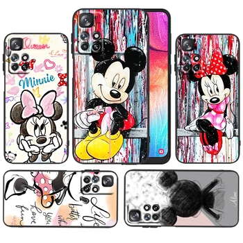 Disney Umetnosti Minnie Mickey Za Xiaomi Redmi 12 11 Prime 10 10X 9T 9C 9C 8 A1 K50 Gaming 4G 5G Silikonski Črn Telefon Primeru Fundas