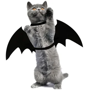 Halloween Pet Preoblikovanje Plišasti Kuža, Mačka Črna Bat Pajek Pet Bat Wing Dodatki