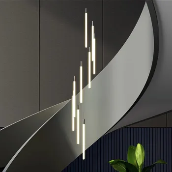 Sodobna obroč stopnicah led luči obesek svetlobe svetil za dnevno sobo led Lestenci za jedilnico viseče luči razsvetljave v zaprtih prostorih