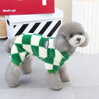 Pes runo Jumpsuit Jeseni Toplo Kuža Suknjič Pozimi Ljubljenčka Psa Oblačila za Majhne Pse Pet Kostum Chihuahua Yorkie Pižami