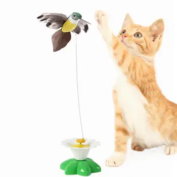 Hummingbird Mačka Igrače, Električni Ptica 360 Stopinj Vrtljiv Ptica Oblike Interaktivne Mačka Igrače Mucek Interaktivno Usposabljanje Igrače