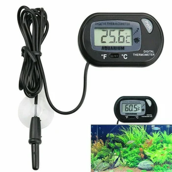 Elektronski Termometer Mini Merjenje Temperature Orodja Potopne Fish Tank Natančno LCD-Zaslon za Akvarij Dodatki