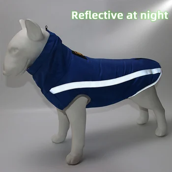 Pes Oblačila Pozimi Topla Nepremočljiva Big Dog Jopiči za Velike Pse Oblazinjeni Runo Pet Plašč Varnostni Odsevni Pes Božič Krpo