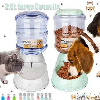 3.8 L Pet Smart Napajalni Waterer Mačka Dodatki Pijem za Mačke, Psa Vode Hišne Potrebščine Razpršilnik Skledo Mačka Vodnjak za Mačka