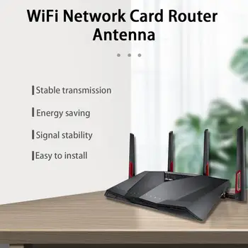 Trmast Stabilen Signal WiFi mrežno Kartico, Usmerjevalnik Anten SMA Moški Visoko zmogljive Brezžične Omrežne Kartice Antena Usmerjevalnik Dobave