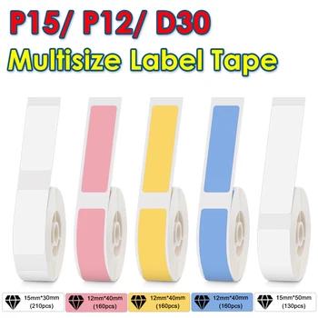 P15 White Label Trak Prozoren P15 P12 Samolepilne Etikete Papirne Nalepke za P15 P12 Marklife P15 P11 L12 DELI Q2 Tiskalnik za Etikete