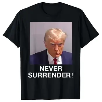 Adut Volitve Motnje Nikoli Ne Predajo Natisnjeni T Shirt Hes Nazaj Smo Ljubim Povračila T Shirt Donald Trumpp Mugshot Vrhovi