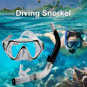 SUHO Snorkeling Nastavite Silikonski Krilo, Štiri-Objektiv Panoramski Potapljaška Maska za Suho, Snorkel Anti-Fog Anti-Leak Snorkeling Facewear