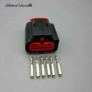 shhworldsea 2ets 6 pin avto nepremočljiva električne žice priključek priključite auto žice, priključki stanovanj ženski vtičnice priključite 1438153-5