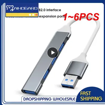 1~6PCS USB C HUB 3.0 Tip C 3.1 4 Port USB Hub Multi Splitter OTG Adapter Zvezdišče usb Za Računalnik Prenosnik Dodatki
