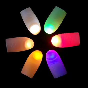 2Pcs LED sveti Prst Foto Rekviziti Palec Nasveti Luč za Stranke Božič Bar