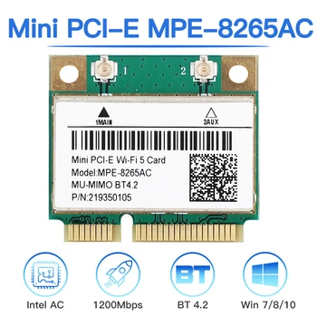 1200Mbps Dual Band 2,4 G 5Ghz 8265AC Wireless MINI PCI-E WIFI Kartice Za Bluetooth 4.2 MU-MIMO Windows 7/8/10 802.11 NAPAJALNIK Za Prenosnik