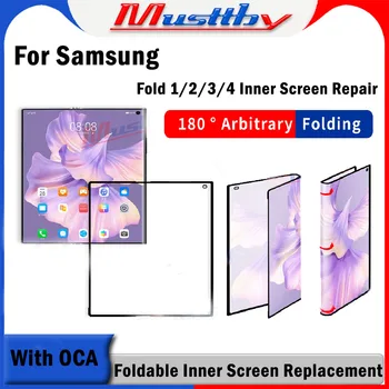 Musttby OEM Fleksibilen Sprednji Notranje Steklo+OCA Za Samsung Galaxy Ž Krat 2 3 4 LCD Dispaly Zaslon na Dotik Mehka Film Popravila Zamenjava