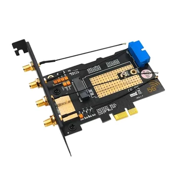 M. 2 B Tipka USB3.0 & PCIe 5G Dual Bus 5G-WWAN Kartico Sim Adapter, Namizni vmesniško Kartico s 4 Antene SIM Reže