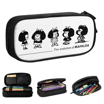 Razvoj Mafalda Strip Quino Primerih Svinčnik Risanka Pero, Držalo Za Vrečke Študent Veliko Študentov Šole Kozmetični Svinčnik Torbica