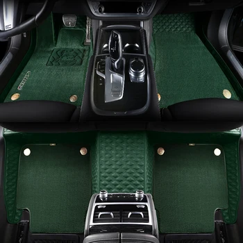 Custom Fit Avto Talna Obloga Dodatki Notranjost EKO Diamond Proge Debelo Usnje Dvojne Plasti Preproge Za 95% 5 Sedeži Vozila
