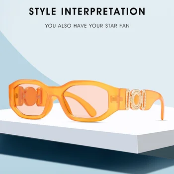 2022 Moda Osebno Kovin Okrasni Moških sončna Očala Nezakonitih Majhen Okvir Ženske Sunglass UV400 Letnik Očala