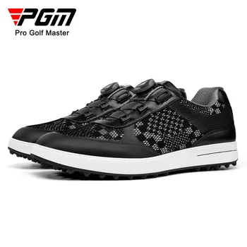 PGM Moški Čevlji za Golf Gumb Shoelaces Anti-strani Slip Nepremočljiva Moški Športni Čevlji Črne Superge XZ224