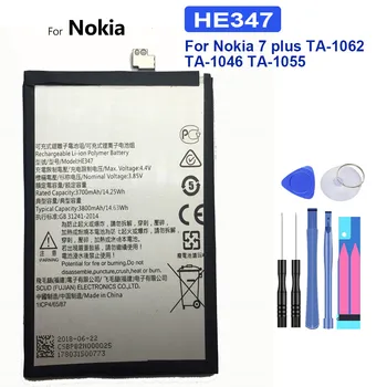 Visoka Kakovost Zamenjava Mobilni Telefon Baterija Za Nokia 7 Plus 7Plus N7P N 7P TA-1046 TA-1055 JE 347 Pametnih telefonov, Baterij,