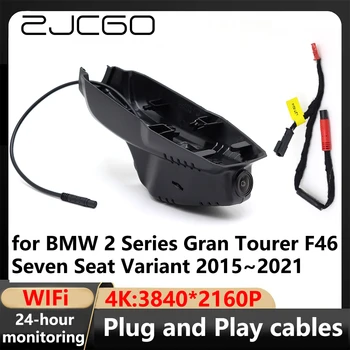 ZJCGO 4K Wifi 24H 3840*2160 Avto DVR Dash Cam Fotoaparat, Video Snemalnik za BMW 2 Serija Grand Tourer F46 Sedem Sedež Varianta 2015~2024