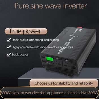 Pure Sine Wave Inverter 12V 24V 48V 60V 72V Za 220V Napajalnik Pretvori Multi-funkcijo Univerzalne Vtičnice Pretvornik Avto Inverter