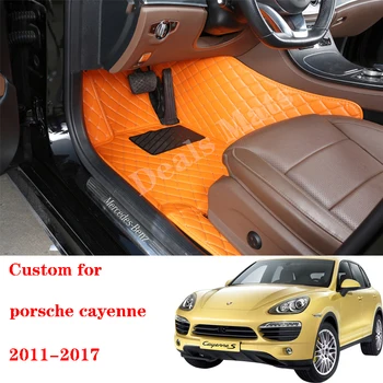 Avto Predpražnike Za Porsche Cayenne 2011 2013 2015 2017 Po Meri Vodotesno Usnje Notranjost Podrobnosti Foot Pad Preproge Dodatki