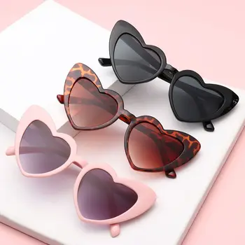Ženske Dodatki Žensk Moč Buljiti Moda UV400 Zaščito Vintage Sončna Očala v Obliki Srca sončna Očala