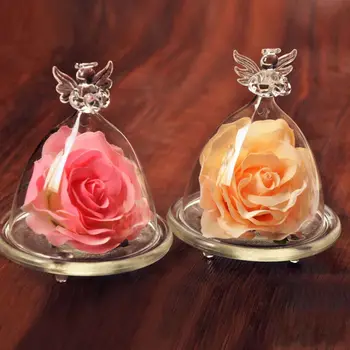 Začaran Rose V Stekleno Kupolo Večno Umetne Svile Povečal Za Božič, Valentinovo Darilo, Poročni Dekoracijo Doma Dobave
