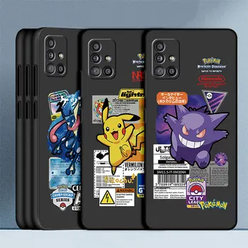 Pokemon NR Pikachu Greninja Primeru Telefon Za Samsung Galaxy A22 5G A32 A33 A12 A14 A52 4G A23 A72 A13 A11 A50 A24 siliconans zalivu