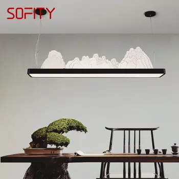 SOFITY LED 3 Barve Obesek Luči Kitajski Slog Krajine Viseče Svetilke in Lestenci Za Čaj Hiša Jedilnico Soba Dekor