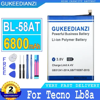 GUKEEDIANZI Baterijo BL-58AT za Tecno Lb8a, Velika Moč Mobilnega Telefona, Baterije, 6800mAh